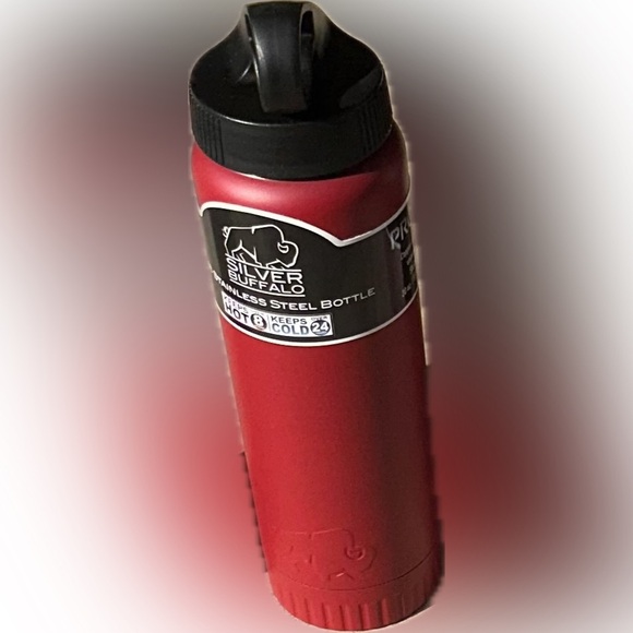 Silver Buffalo Stainless Steel Double Wall Vacuum Insulated Tumbler RED - Picture 2 of 9